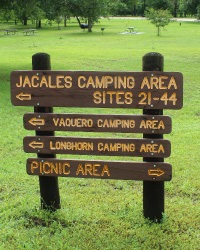 Goliad State Park - Camping Sign